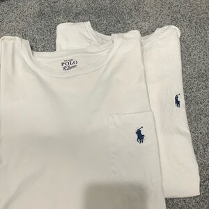 2 white Ralph Lauren Polo tshirts